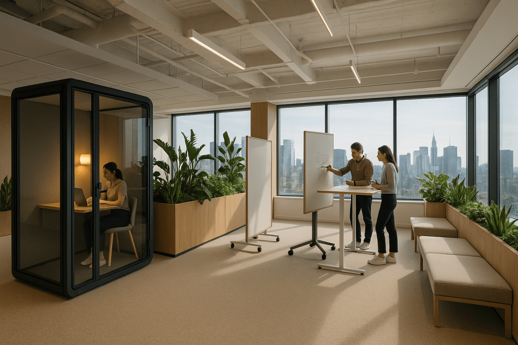 Hoe richt je een flexibel kantoor in dat zowel concentratie als samenwerking optimaal ondersteunt?