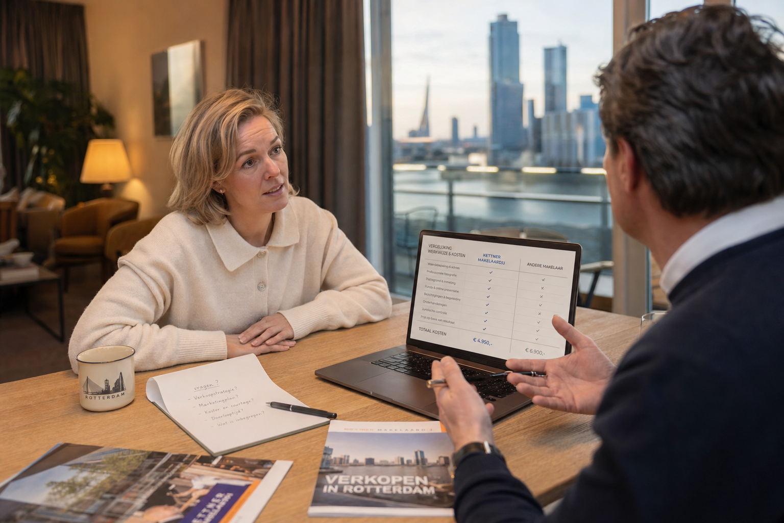 Kennismakingsgesprek met makelaars in Rotterdam