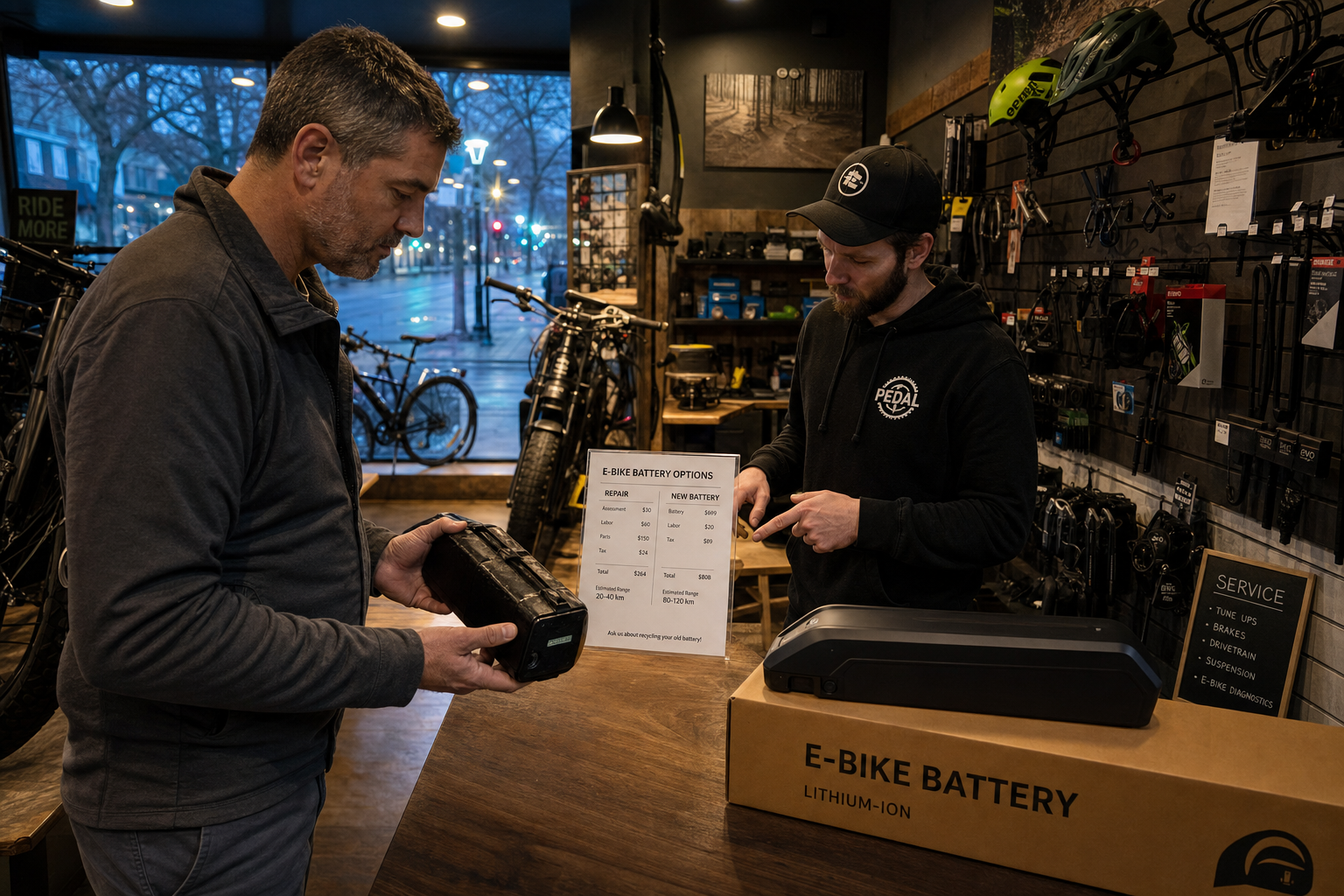 Kiezen tussen reparatie en nieuwe fietsaccu